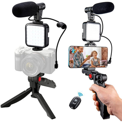 Video Making Vlogging Kit Tripod For Smartphone & Camera Vlog Kit