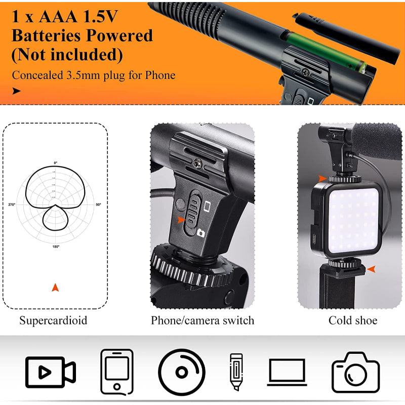 Video Making Vlogging Kit Tripod For Smartphone & Camera Vlog Kit