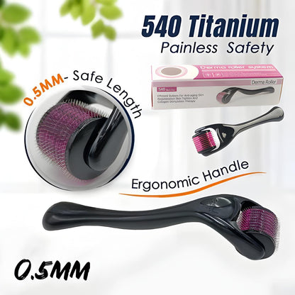 Derma Roller Titanium Micro Needles For Beard Growth And Hair Loss