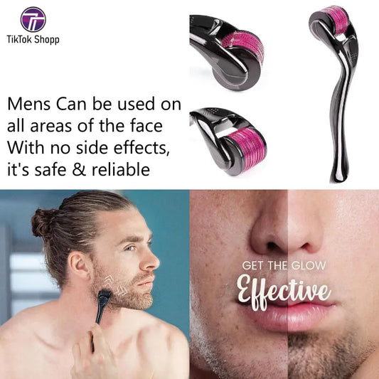 Derma Roller Titanium Micro Needles For Beard Growth And Hair Loss