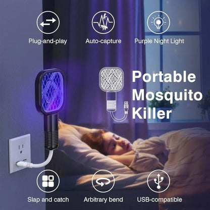 Mini USB Electric  Mosquito Racket  Mosquito Lamp 2 in 1 Mosquito Repellent (Free Delivery)